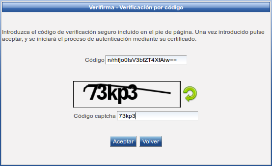 Introducción de Código Seguro de Verificación